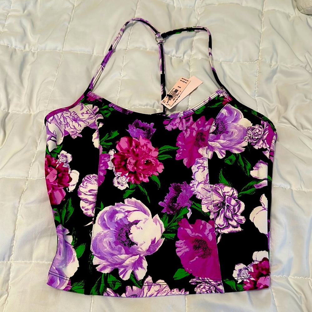 Victoria secret Purple floral crop top